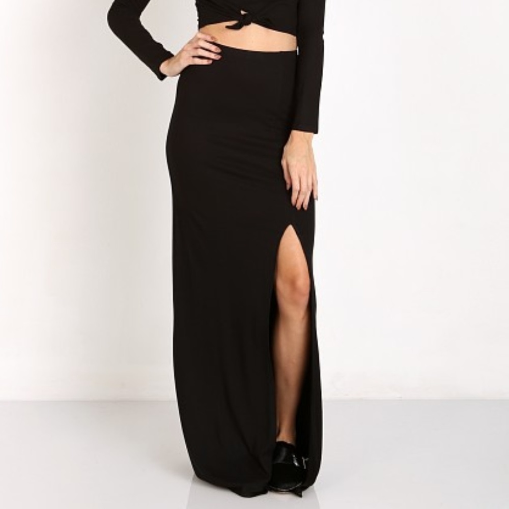 Amuse Society Farron ribbed maxi skirt - XS